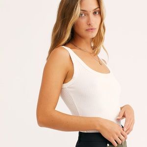 Free People raw edge ribbed tank